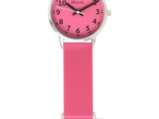 Ravel Pink Silicone Nurses Fob Watch R1107.5
