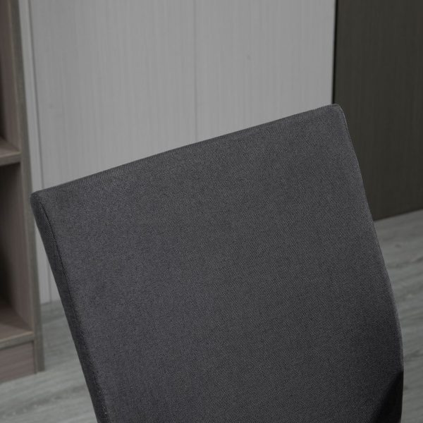 Office Chair Linen Swivel Computer Desk Chair Home Study Task Chair, Dark Grey - Image 8