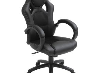 Executive Racing Swivel Gaming Office Chair PU Leather Computer Desk Chair Black