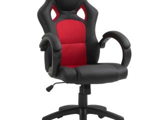 Executive Racing Swivel Gaming Office Chair PU Leather Computer Desk Chair Black