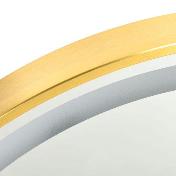 LED Bathroom Mirror Wall Mounted Round Vanity Mirror w/ Lights, Time Display - Image 8