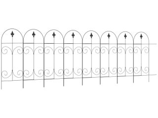 8PCs Garden Fencing Panels 44in x 12.5ft Flower Bed Border Edging Animal Barrier