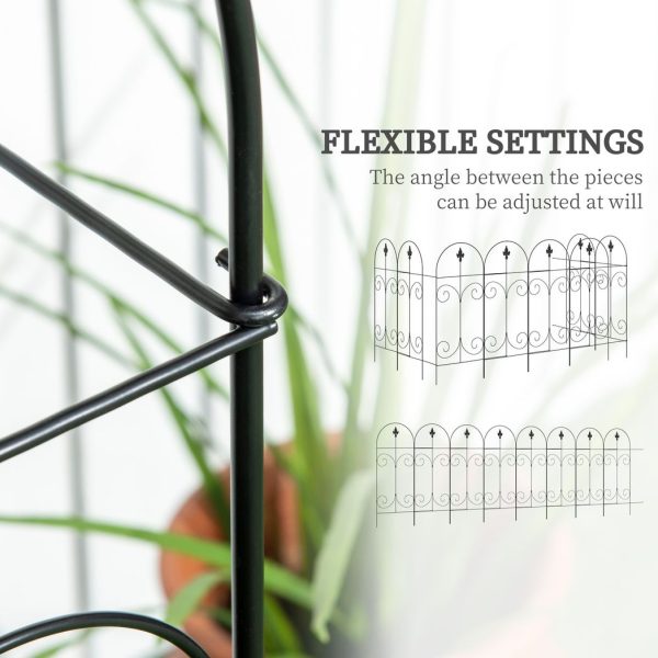 8PCs Garden Fencing Panels 44in x 12.5ft Flower Bed Border Edging Animal Barrier - Image 5