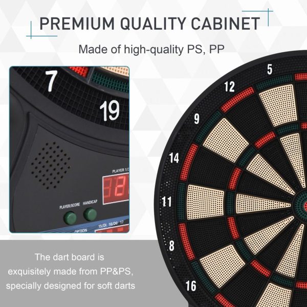 Electronic Dartboard LED Digital Score 27 Games with 12 Soft Darts Ready-to-Play - Image 7