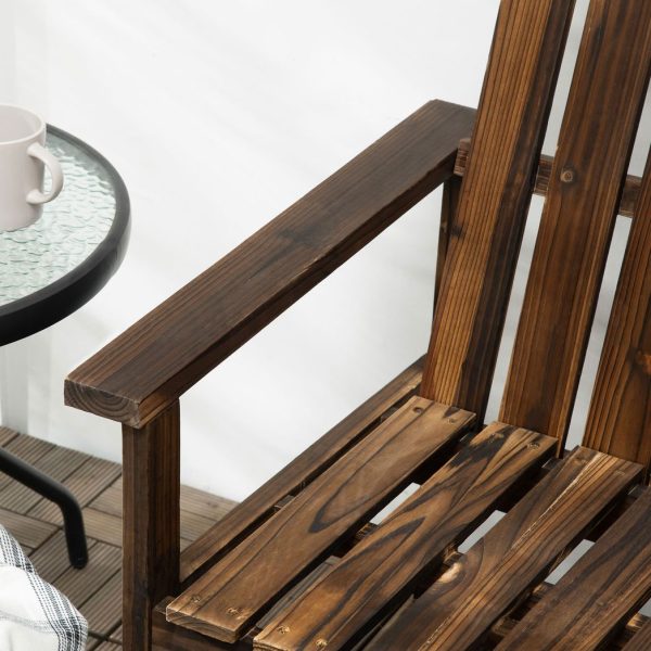 Outdoor Wooden Bench for Two People, Patio Loveseat Chair with Slatted Backrest - Image 8