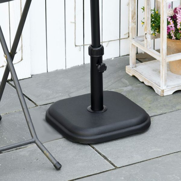11kg Concrete Garden Parasol Base, Square Outdoor Table Umbrella Stand Holder - Image 2