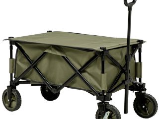 Folding Garden Trolley Collapsible Camping Trolley Steel with Folding Board