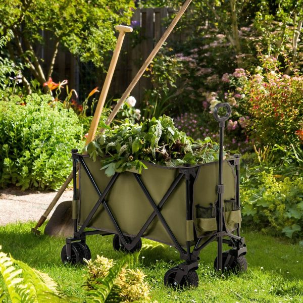 Folding Garden Trolley Collapsible Camping Trolley Steel Frame Oxford Fabric - Image 2