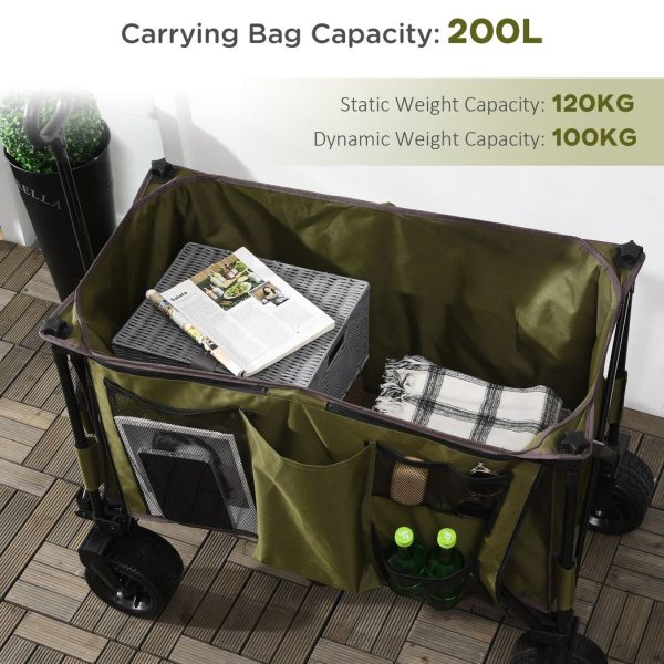 Folding Garden Trolley Collapsible Camping Trolley Steel Frame Oxford Fabric - Image 7