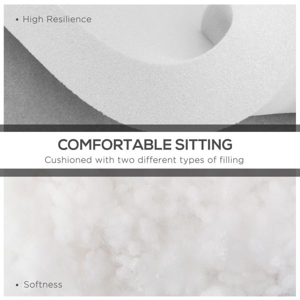40 x 40cm Garden Seat Cushion with Ties Replacement Dining Chair Seat Pad, Black - Image 4