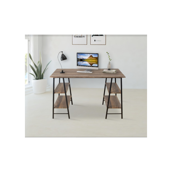 Home Office Desk with Both Side Shelf- TAVOLO