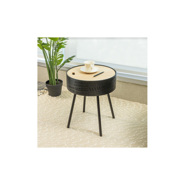 Lift Top Round Side Table - SLENDER - Image 2