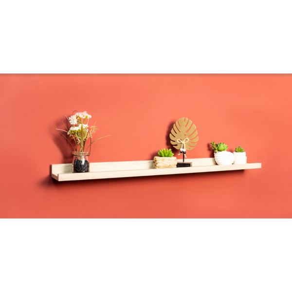 Set of 2 - Single Photo OAK Floating Wall Shelf 80cm - CHELF - Image 3