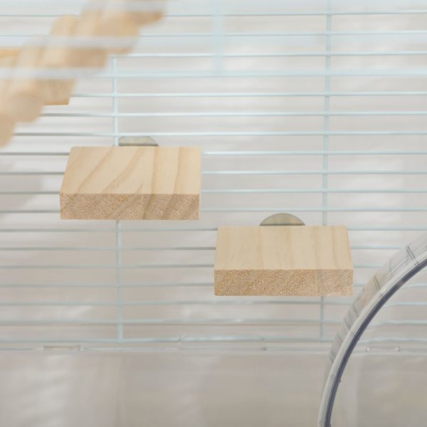 PawHut Hamster Cage, Gerbilarium Cage w/ Deep Bottom, Ramp, Exercise Wheel - Image 8