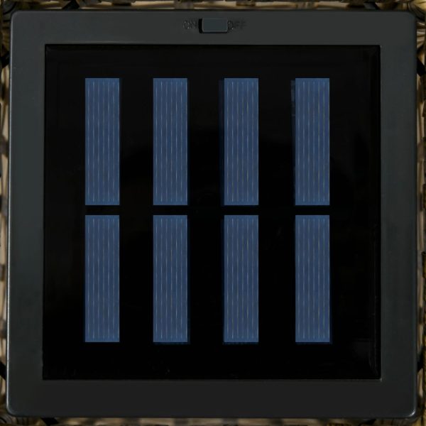 Outsunny Outdoor Rattan Solar Lantern wtih Auto On/Off Solar Powered LED Lights - Image 8
