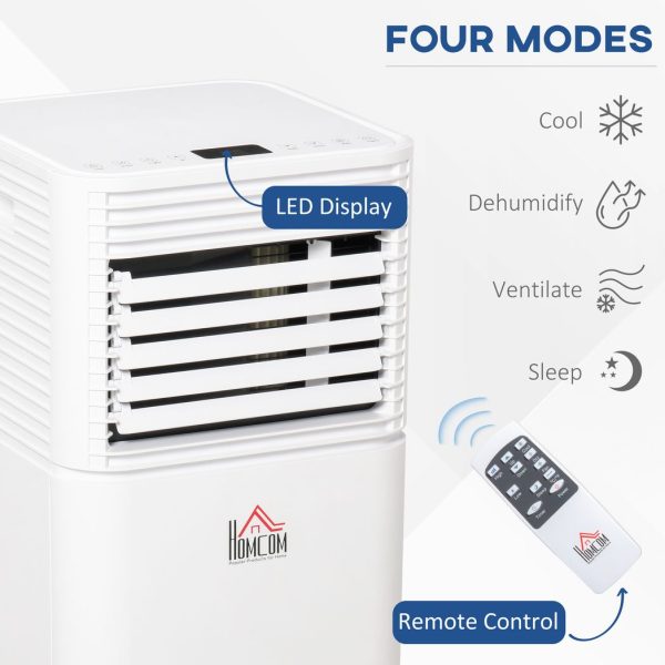 HOMCOM 9000 BTU Portable Air Conditioner 4 Modes LED Display Timer Home Office - Image 4
