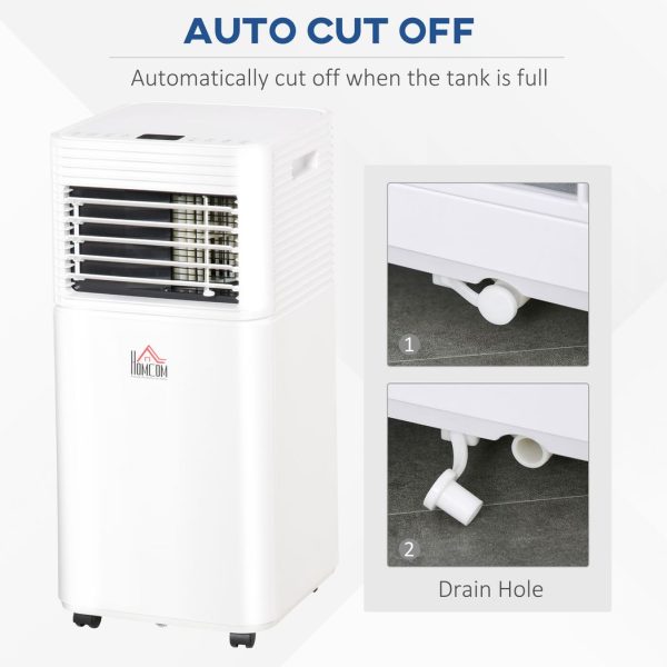 HOMCOM 9000 BTU Portable Air Conditioner 4 Modes LED Display Timer Home Office - Image 6