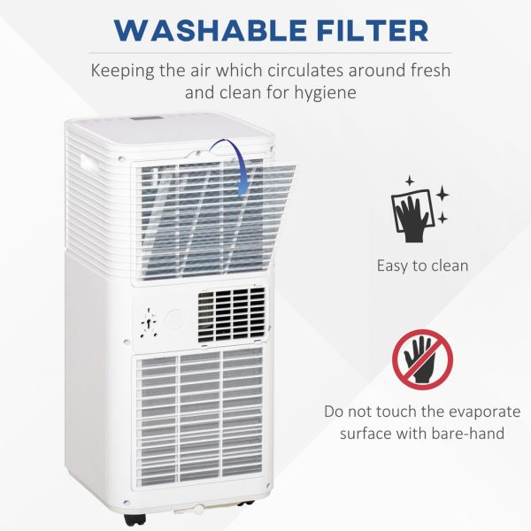 HOMCOM 9000 BTU Portable Air Conditioner 4 Modes LED Display Timer Home Office - Image 7
