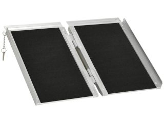 HOMCOM Duo Wheelchair Ramp Pushchair Mobility Assistance w/Carry Handle 72x61cm