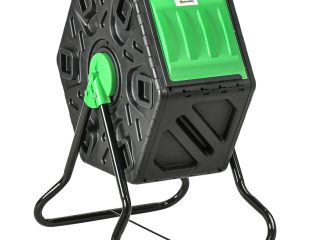 Outsunny 65L Garden Compost Bin, Barrel Rotating Composter with Steel Legs
