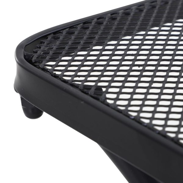 Outsunny 45cm Square Metal Outdoor Patio Bistro Table Coffee Desk Black - Image 8
