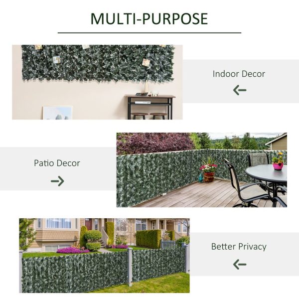 Outsunny Artificial Leaf Hedge Panel Garden Fence Privacy Screen 1.5m x 3m - Image 5