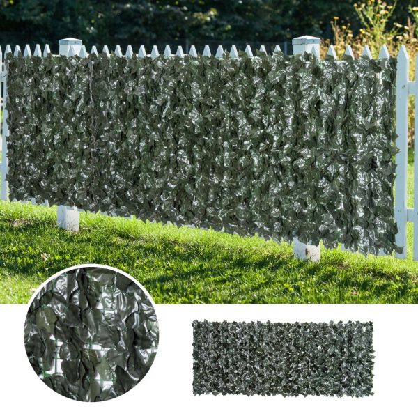Outsunny Artificial Leaf Hedge Panel Garden Fence Privacy Screen 1.5m x 3m - Image 7