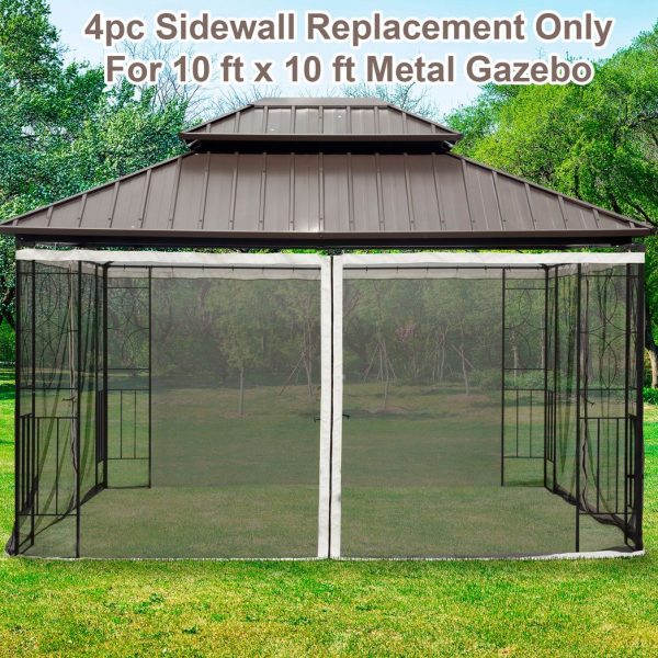 Outsunny 352 x 207cm Universal Replacement Gazebo Mesh Netting Screen Walls - Image 2