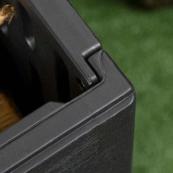 Outsunny 336 Litre Rolling Outdoor Garden Storage Box, Plastic Container, Black - Image 8