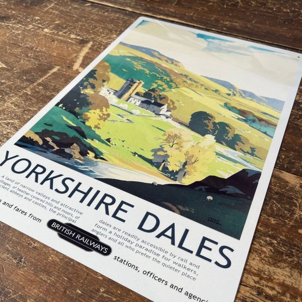 Vintage Metal Sign - British Railways Retro Advertising, Yorkshire Dales - Image 2