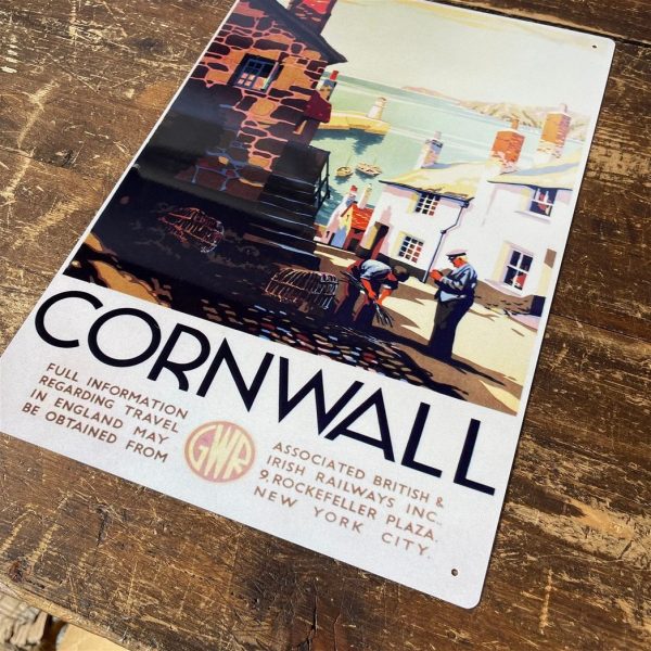 Vintage Metal Sign - Great Western Railway, Cornwall - Image 2