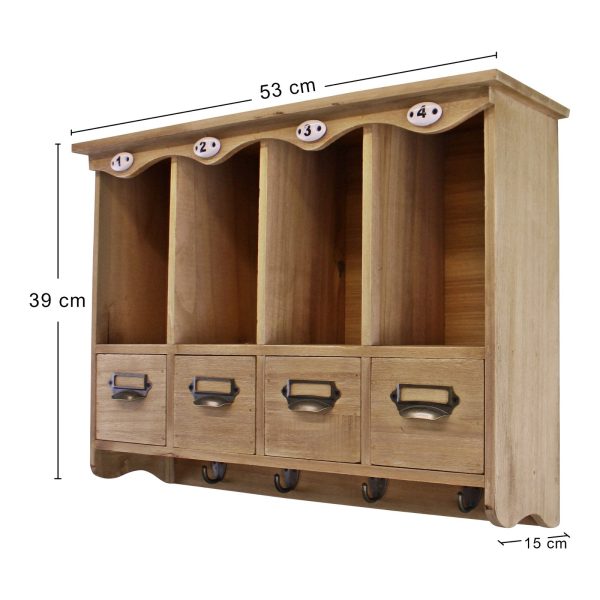 Wooden Wall Hanging Storage Unit - Image 2