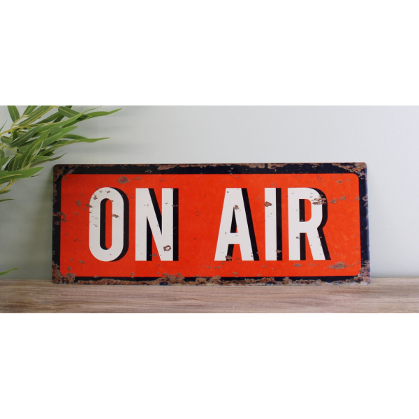 Vintage Metal Sign - On Air Recording Sign - Image 2