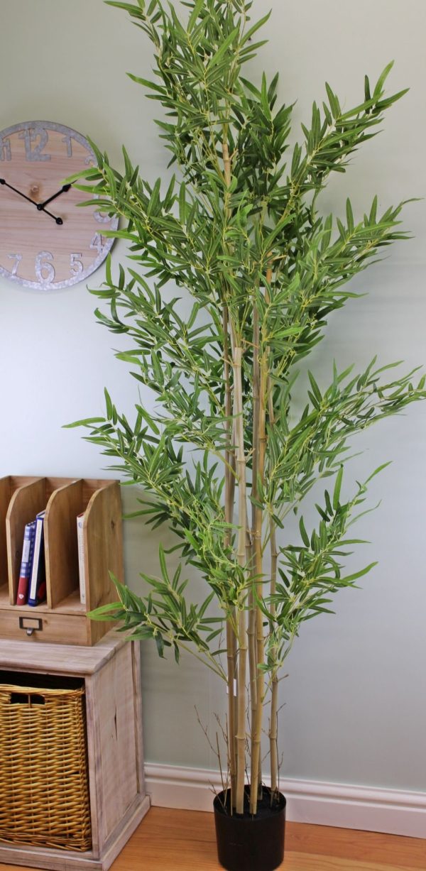 Artificial Bamboo Tree with 7 Real Bamboo Stems, 200cm - Image 2