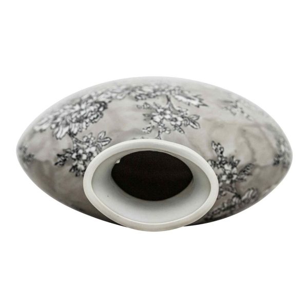 Peony Grey & White Bottle Vase - Image 3