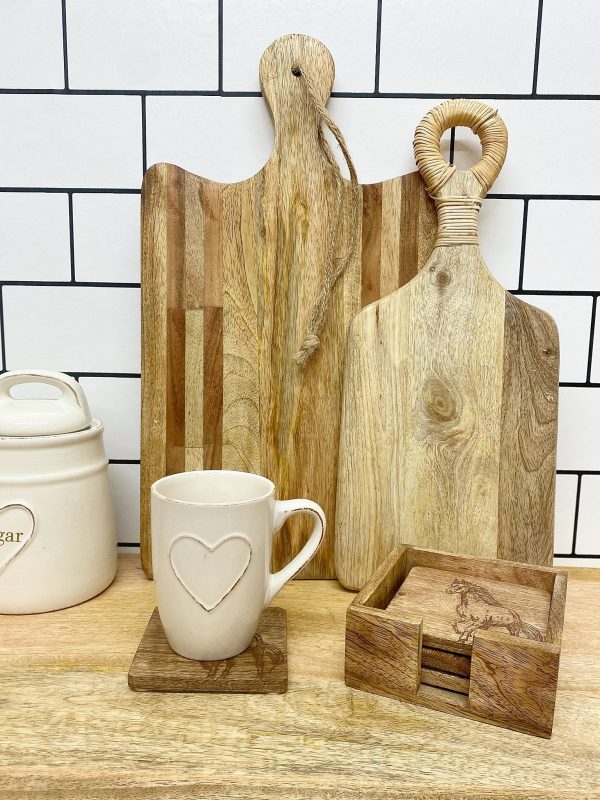 Set Of Four Wooden Engraved Horse Coasters - Image 3
