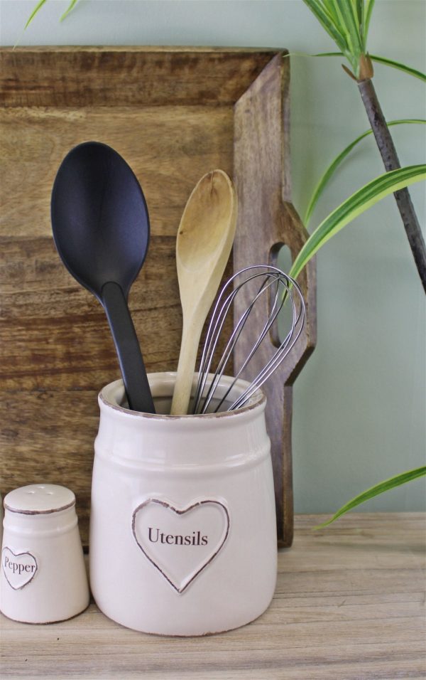 Heart Range Ceramic Kitchen Utensils Holder - Image 2