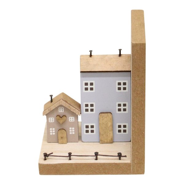 Pair of Bookends, Wooden Houses Design - Image 5