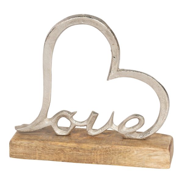 Metal Heart of Love On A Wooden Base - Image 3