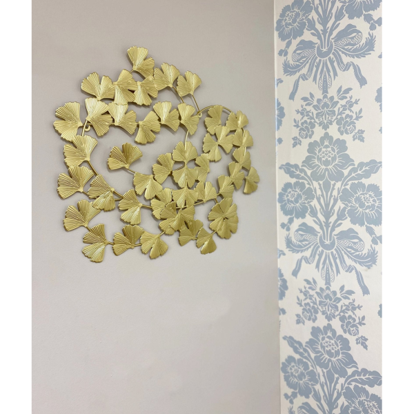 Gold Metal Lotus Leaf Wall Art 50cm - Image 3