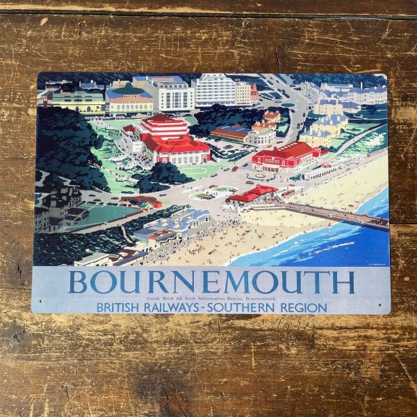 Vintage Metal Sign - British Railways Retro Advertising, Bournemouth - Image 3