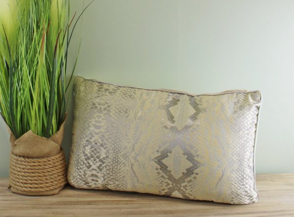 Rectangular Scatter Cushion, Snake Print Design, 30x50cm - Image 2