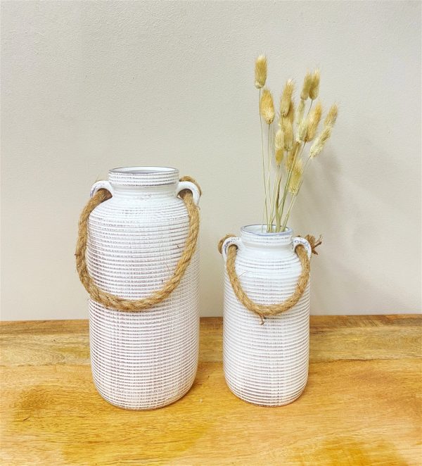 Set of Two Natural Dried Lagarus Bouquets in Cream & Brown - Image 3