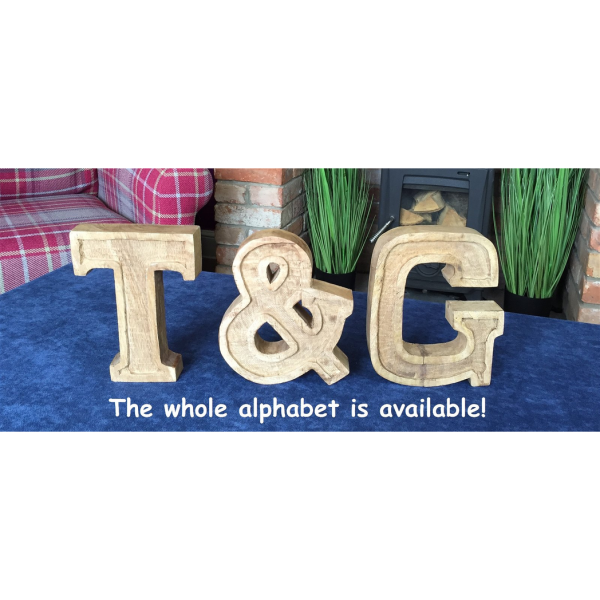 Hand Carved Wooden Embossed Letters Love - Image 4