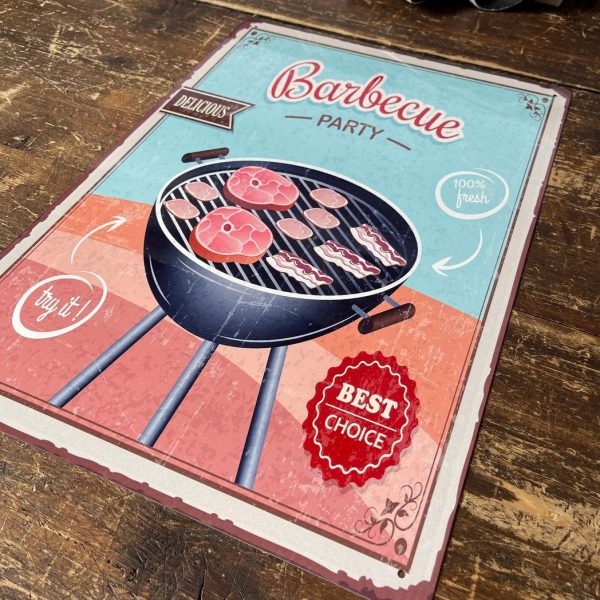 Vintage Metal Sign - Retro Barbecue Party Sign - Image 2