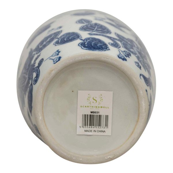Anemone Blue & White Urn Vase - Image 2