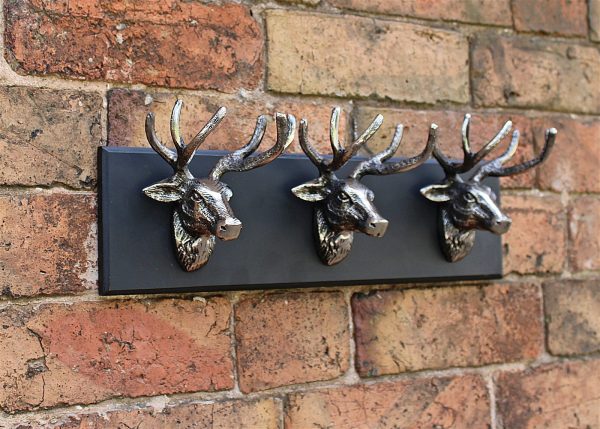 Wall Hanging Triple Stag Head Ornament - Image 2