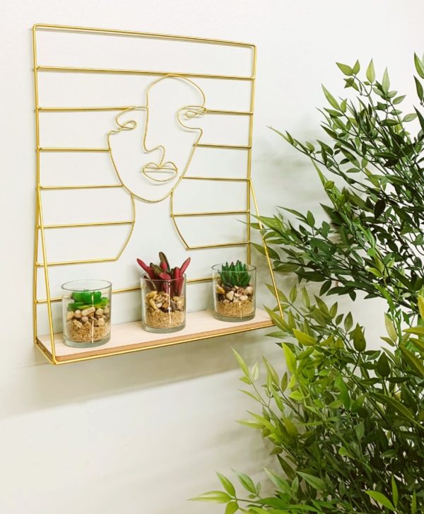 Gold Wire Face Jewellery Hanger - Image 2
