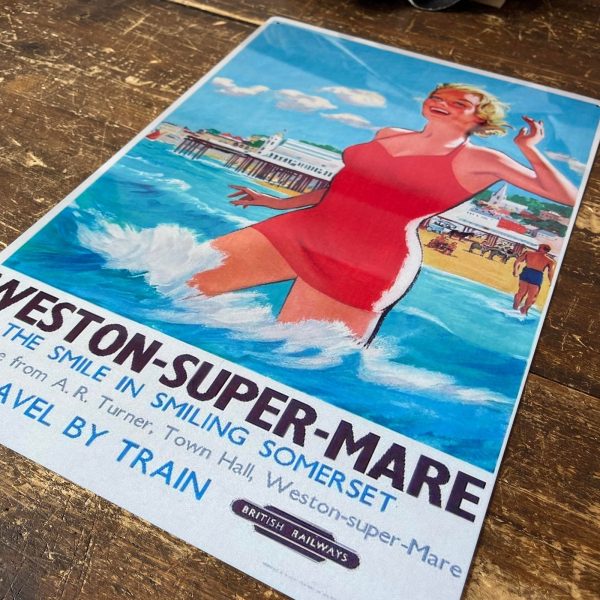 Vintage Sign British Railways Retro Advertising, Weston-Super-Mare, Somerset - Image 2
