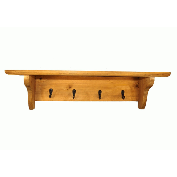 Keys Hanging Rack With Shelf PLAIN WOOD